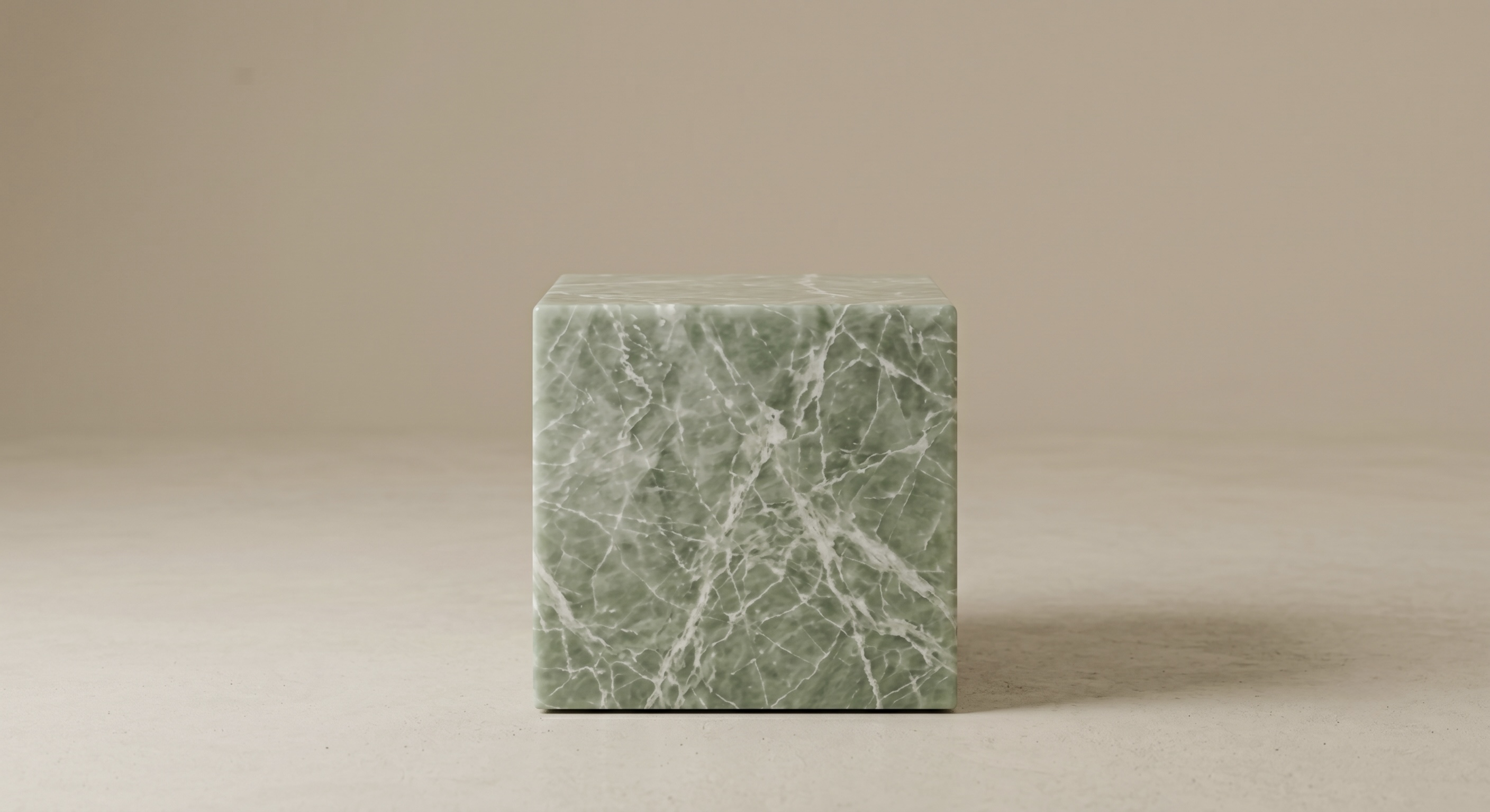 Ming Green Marble Cube Table