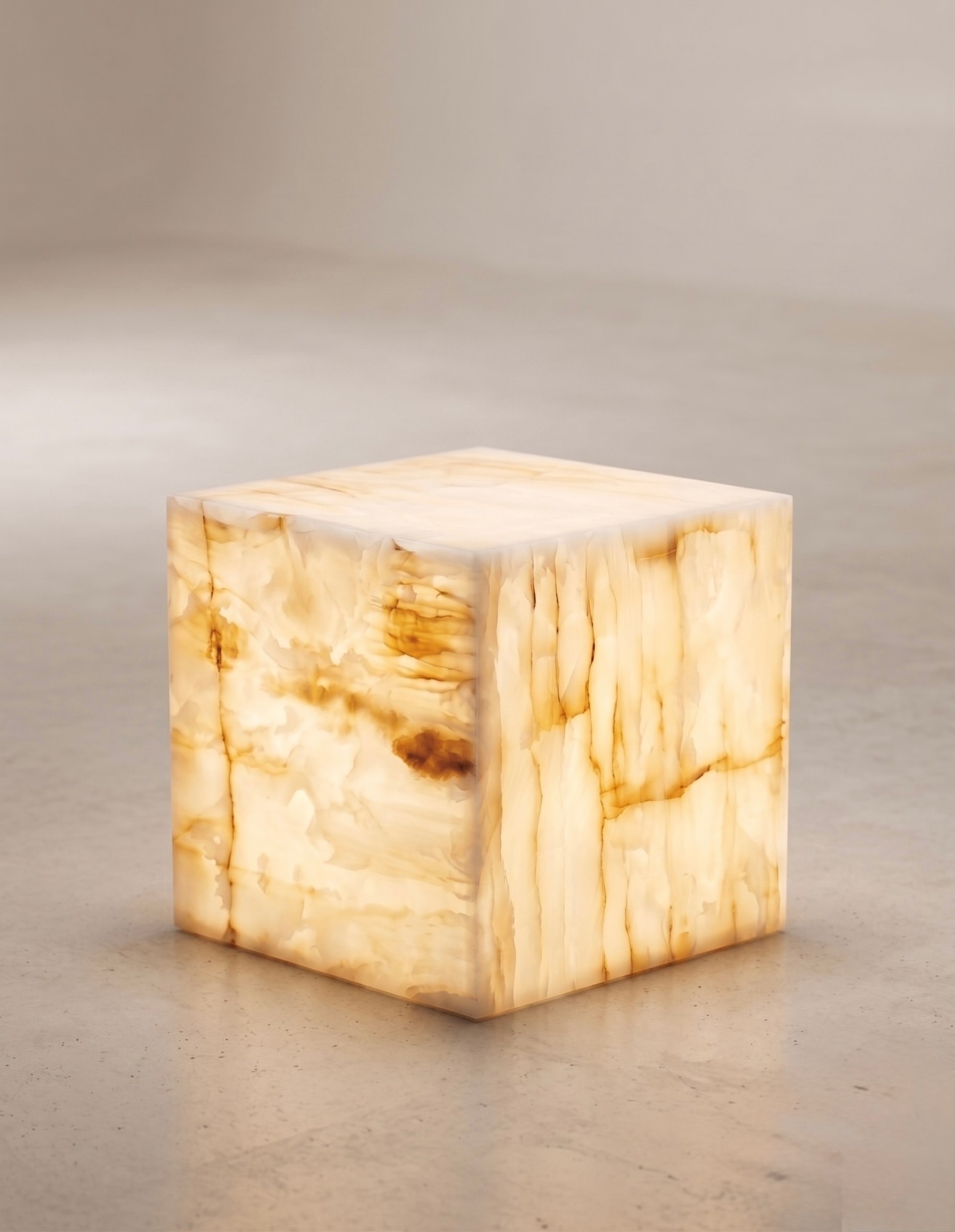 White Onyx Illuminated Table